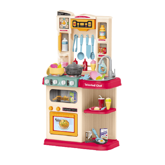 Cocina de Juguete 65 Piezas | Luces, Sonidos y Agua