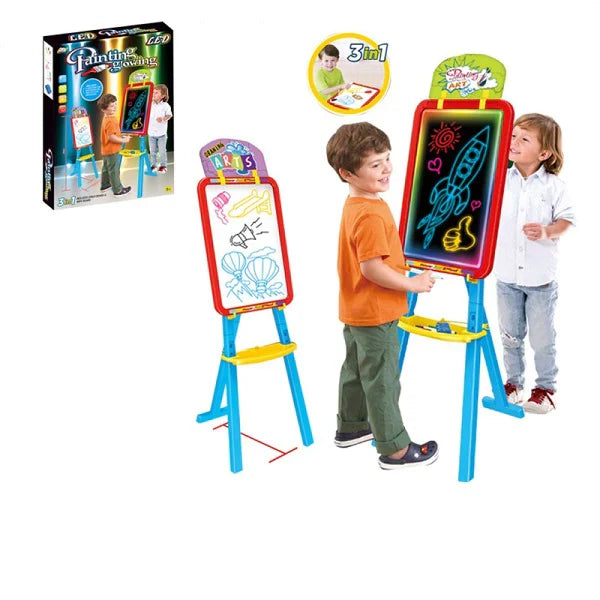 Pizarra LED 3 en 1 | Tablero de Pintura con Luces Brillantes