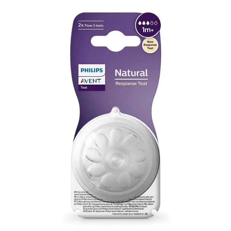 Tetina Philips Avent 1m+ Flujo Medio | 2 Unidades