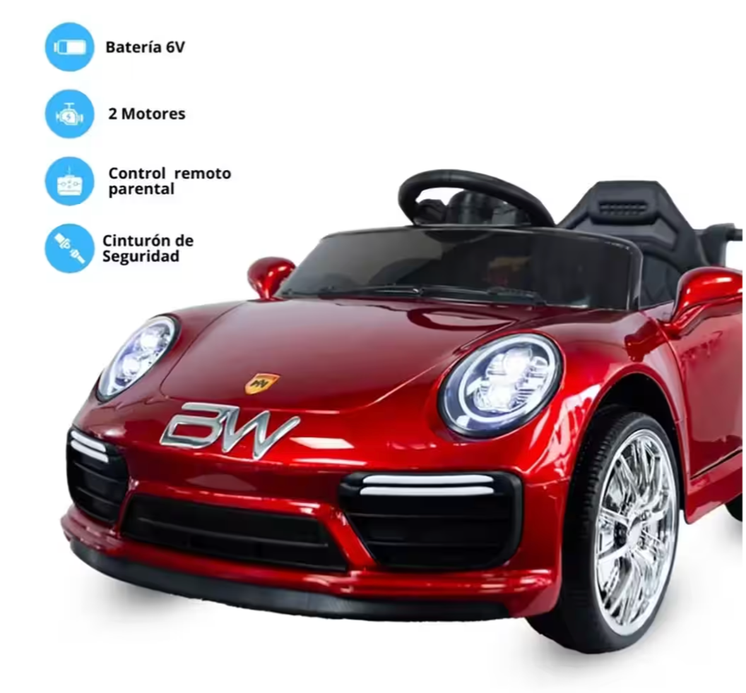 718 Cayman Red 6V Prinsel | Carro Montable Infantil