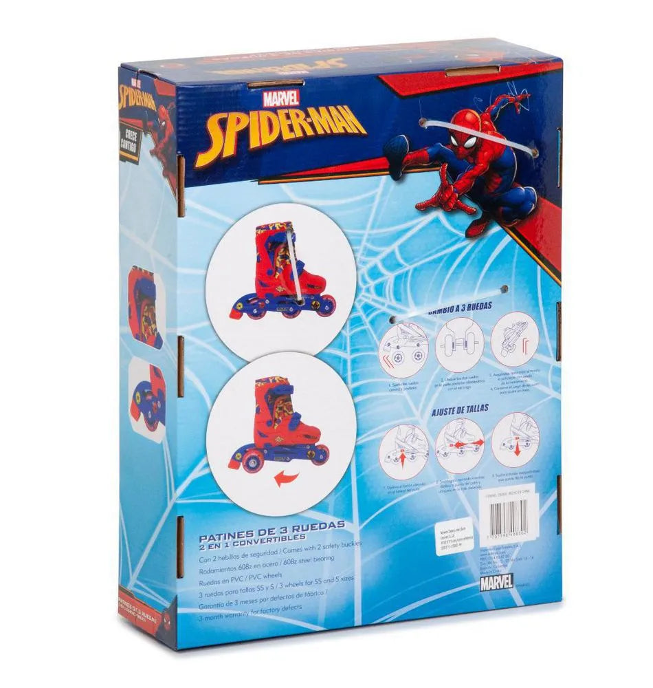 Patines 2 en 1 Spider-Man | Ajustables Infantil Licencia Marvel
