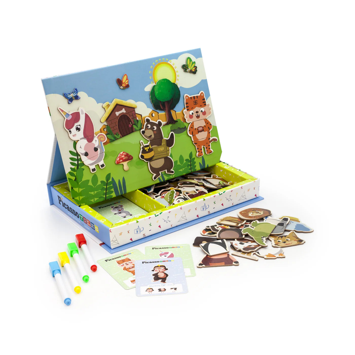 Set Magnético 112 Piezas Animales + Tablero de Dibujo