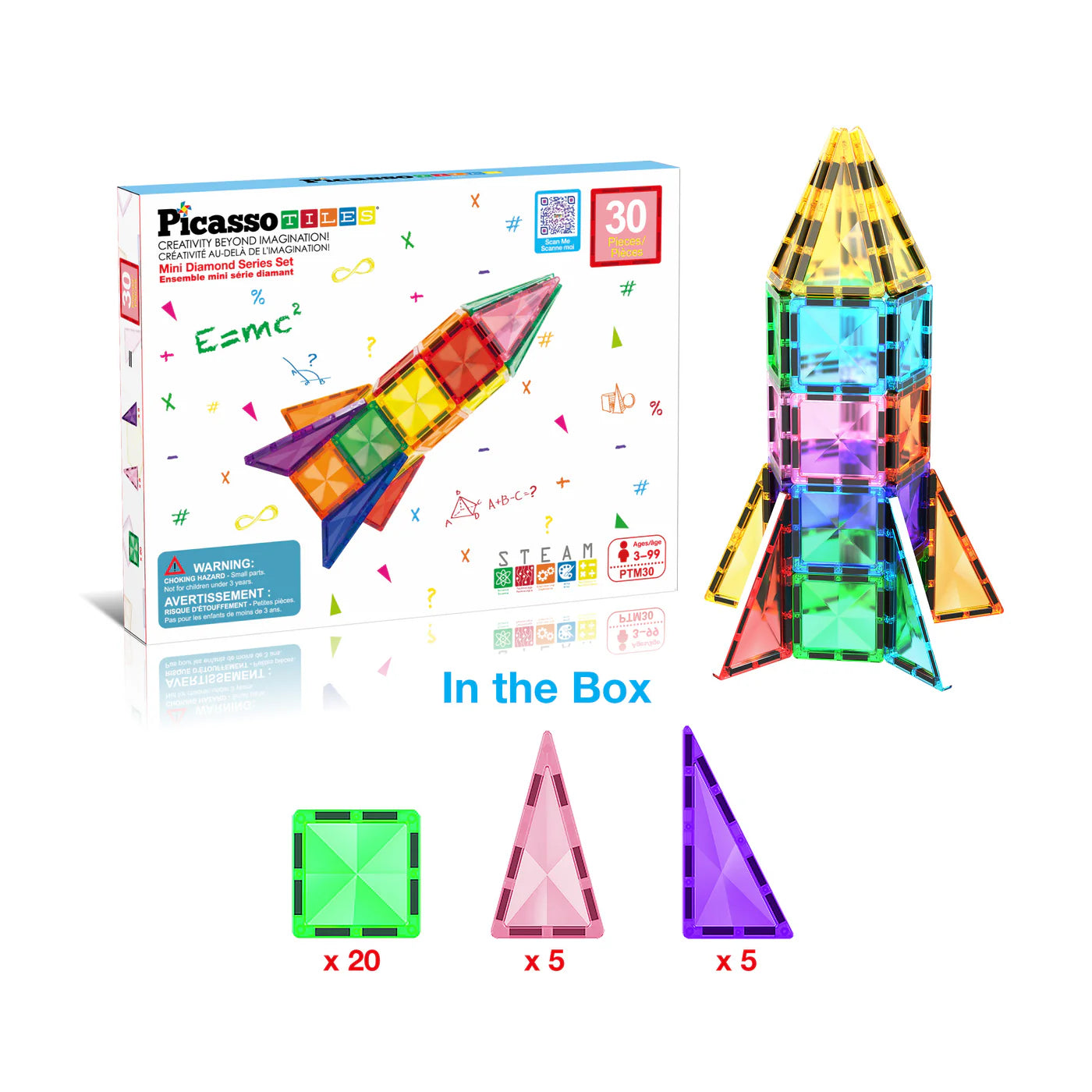 Cohete Magnético 30 Piezas PTM30 | Set de Construcción STEM