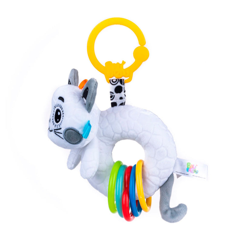 Peluche Colgante Sensorial Gato Sonajero – Balibazoo