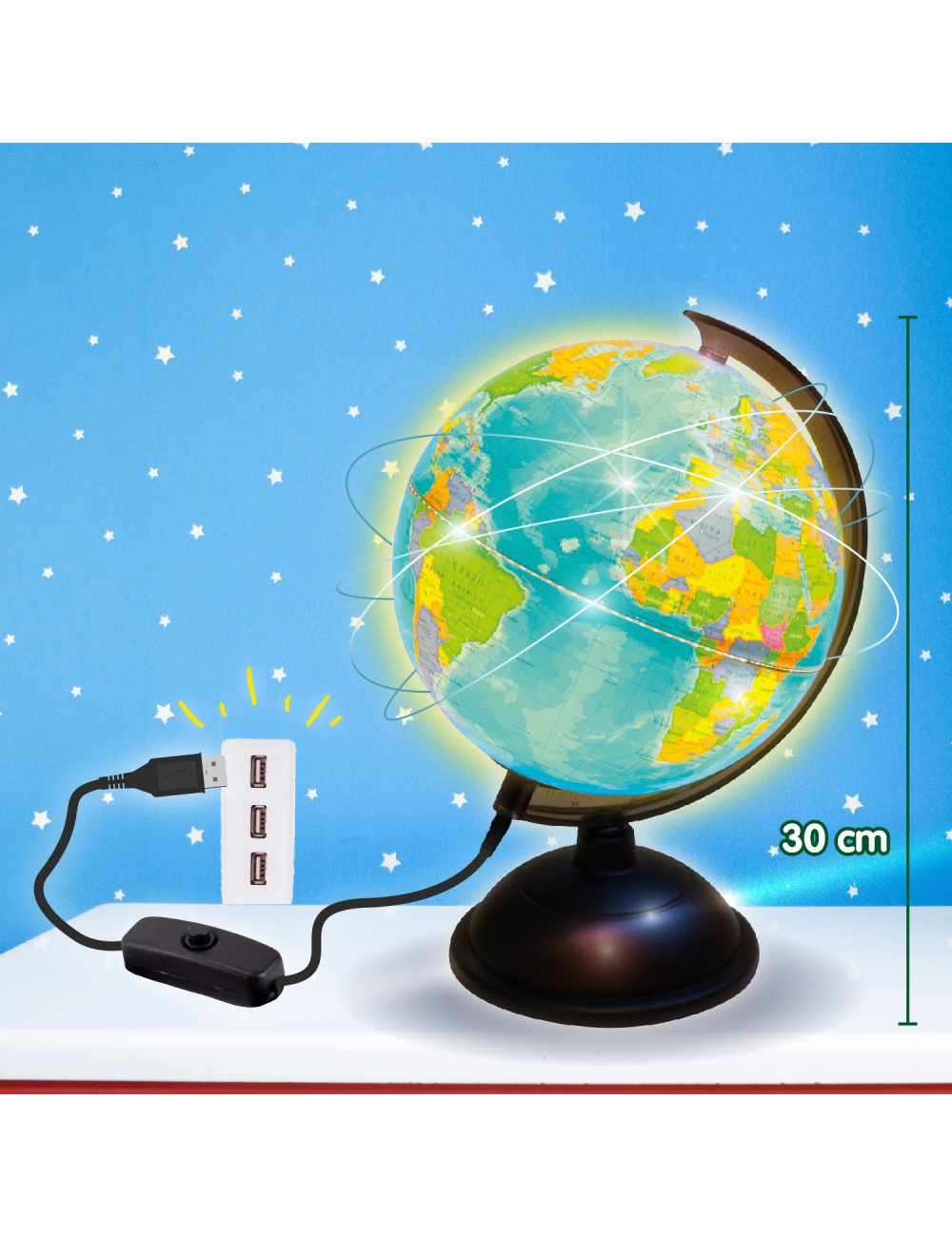 Globo Terráqueo con Luz – Explora el Mundo