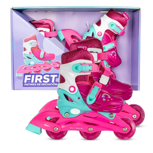 Patin Infantil Convertible First Qmax S Pink