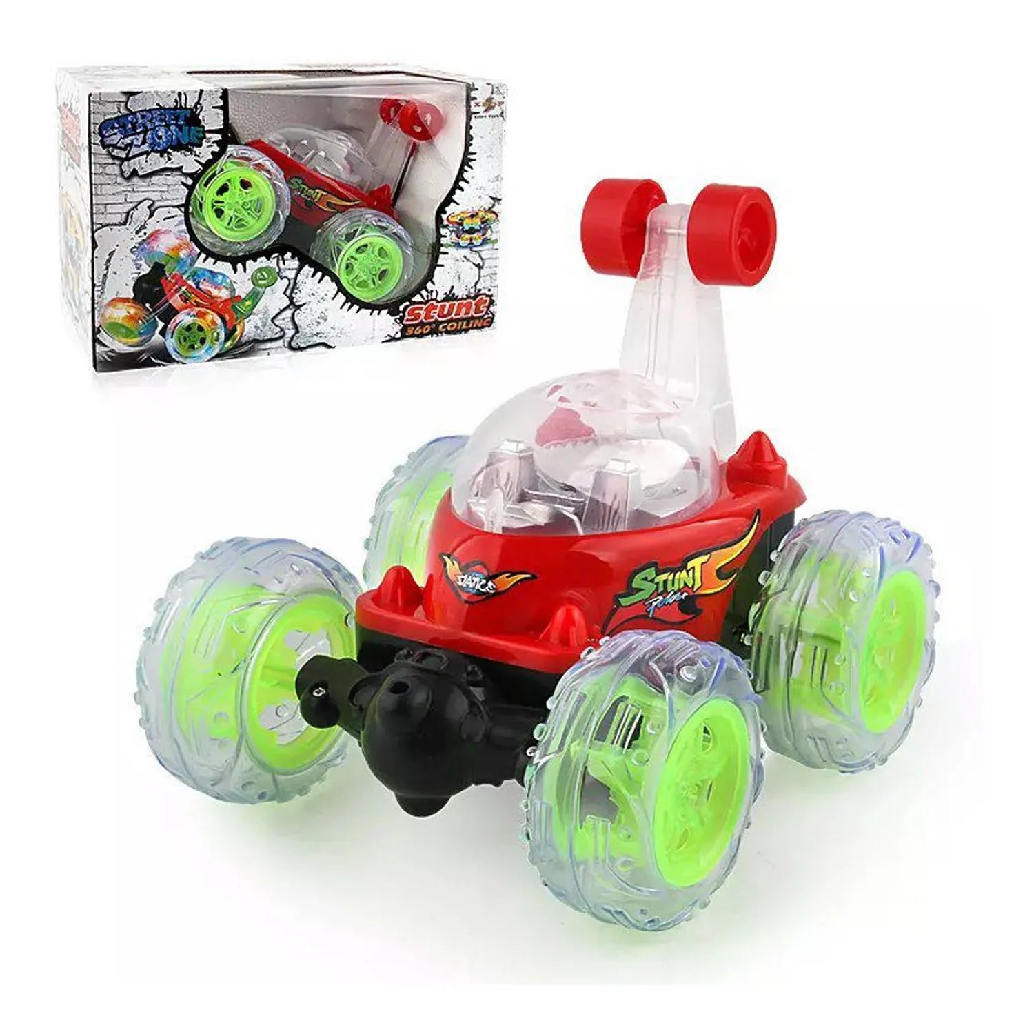 Tornado King Carro Loco RC con Luces y Giros 360°