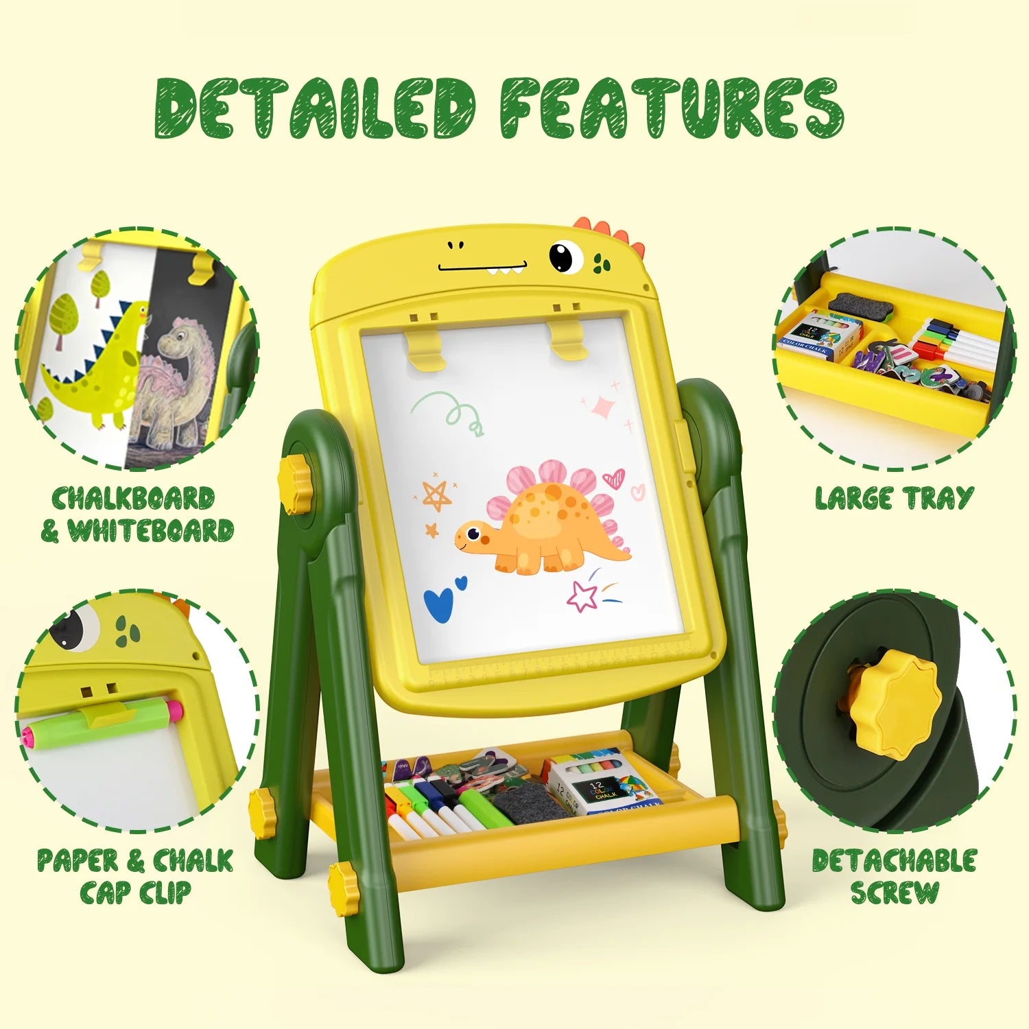 Caballete Artístico Infantil | Pizarra Doble Cara