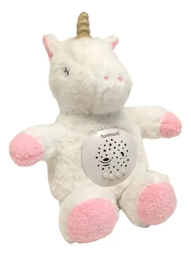 Unicornio Peluche Proyector de Luces Calm Doll Baby Toys