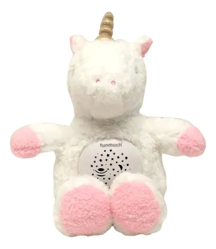 Unicornio Peluche Proyector de Luces Calm Doll Baby Toys