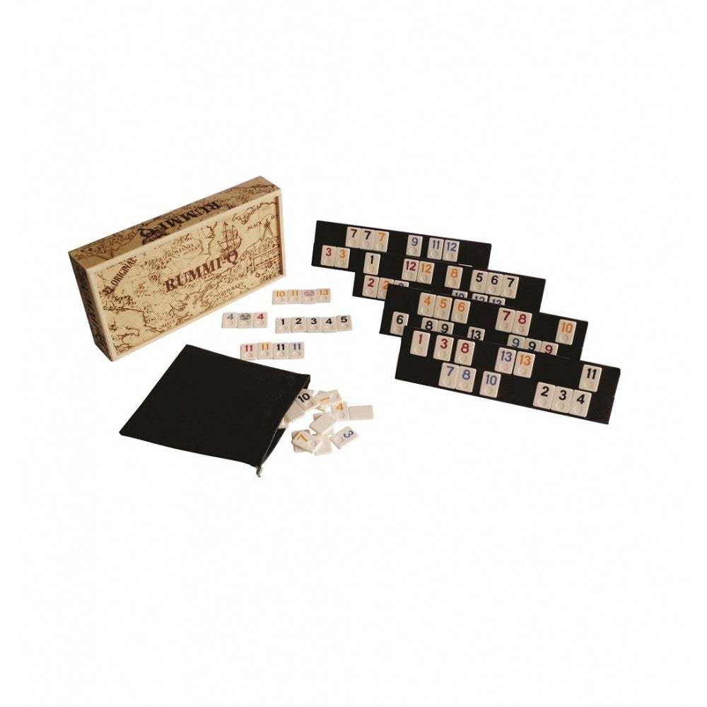 Rummi-Q Caja de Madera | Juego de Mesa Clásico