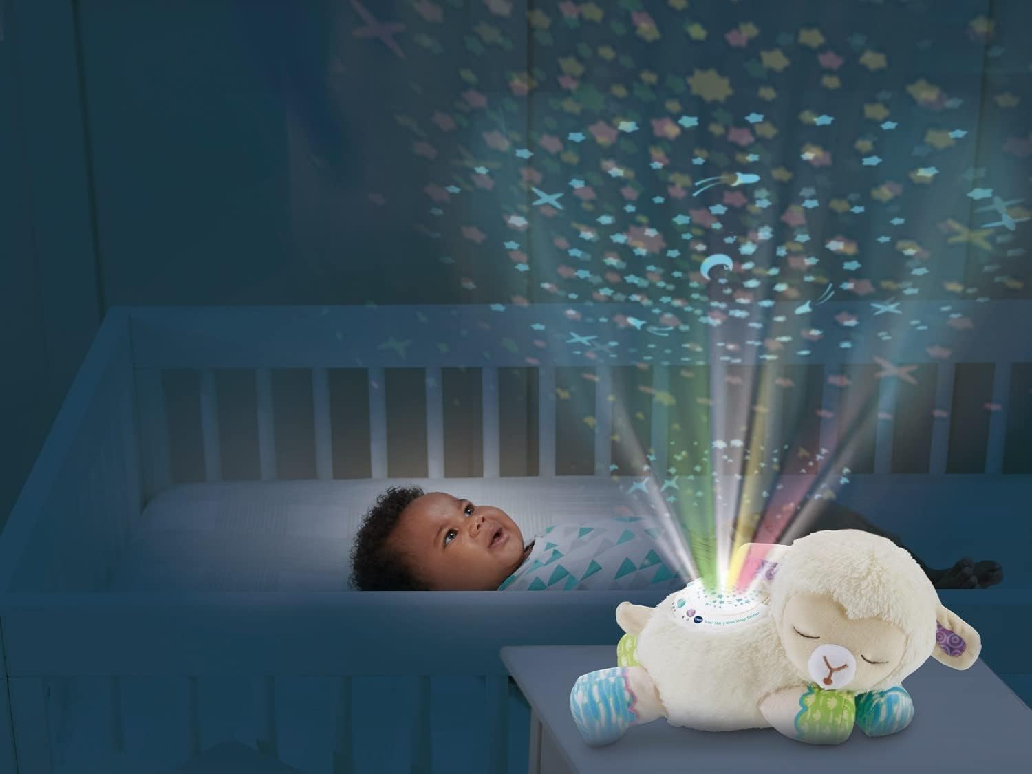 Peluche Oveja Proyector de Luces y Sonidos Relajantes