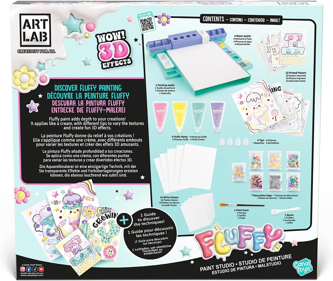 Art Lab Fluffy Paint Studio | Set de Pintura 3D para Niños