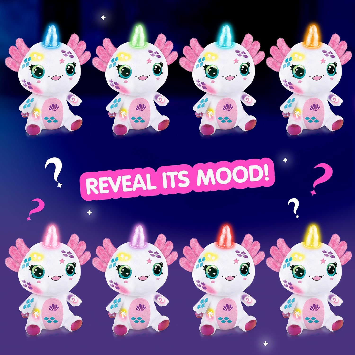 Airbrush Plush Light-Up Axolotl | Peluche Interactivo para Decorar