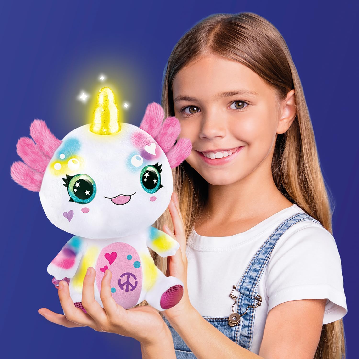 Airbrush Plush Light-Up Axolotl | Peluche Interactivo para Decorar