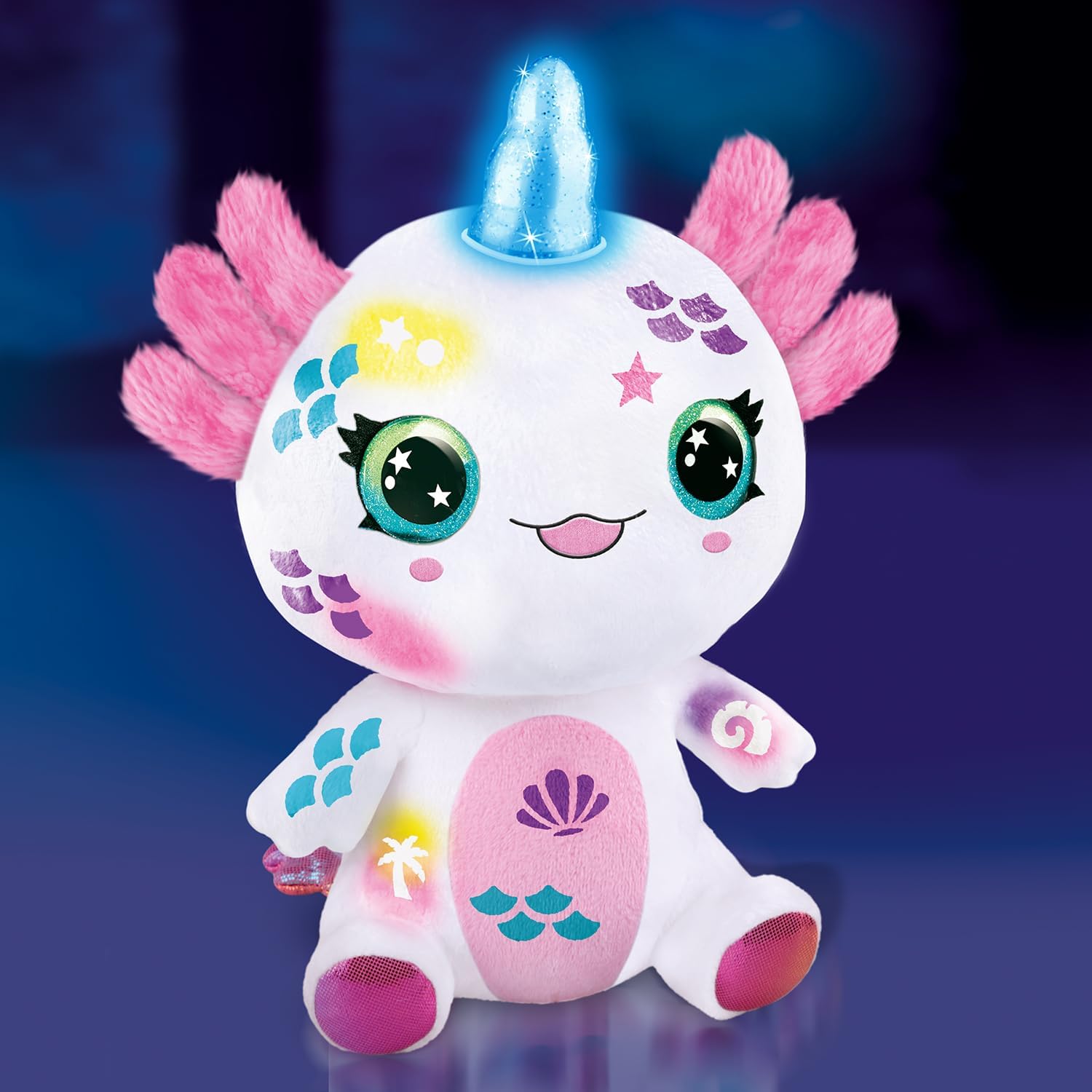 Airbrush Plush Light-Up Axolotl | Peluche Interactivo para Decorar