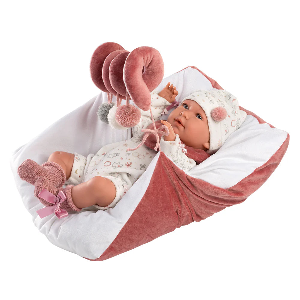 BEBE MIMI LLORENS CON PARQUE DE JUEGOS 42 CM