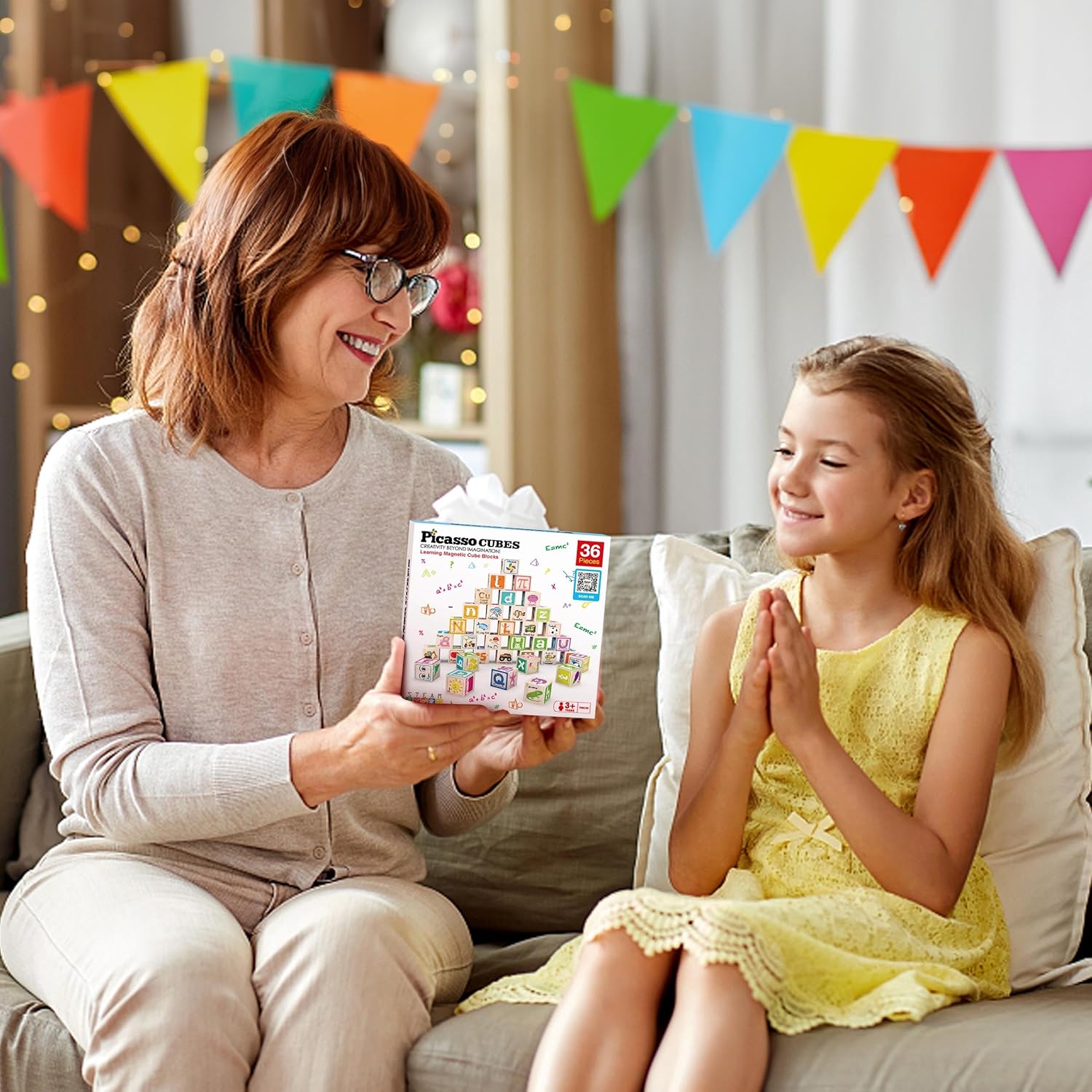 Cubos Magnéticos Educativos 36 Piezas PTD04 | 216 Gráficas