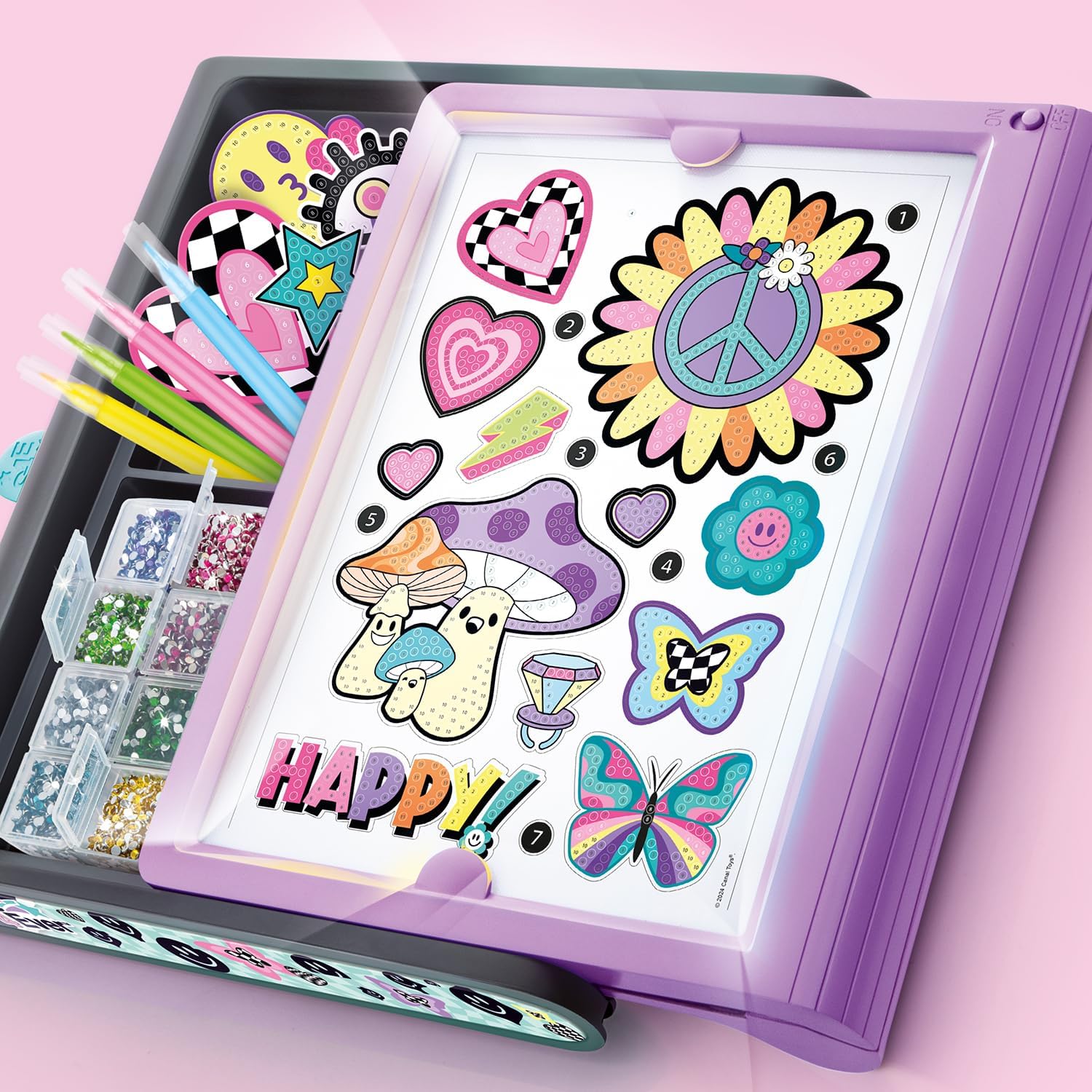 Canal Toys Diamond Art Studio | Set de Arte Brillante 3 en 1 con Luz LED