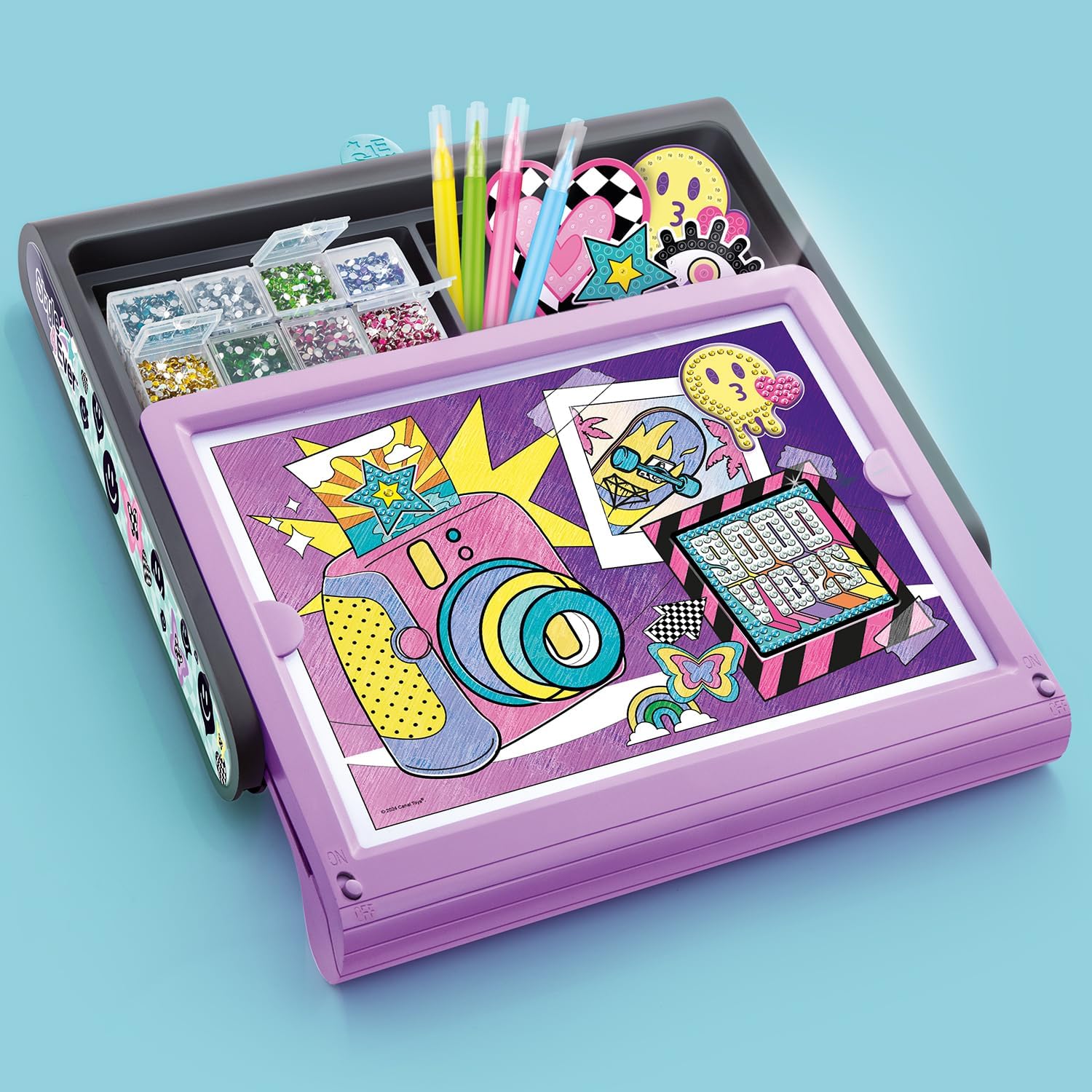Canal Toys Diamond Art Studio | Set de Arte Brillante 3 en 1 con Luz LED