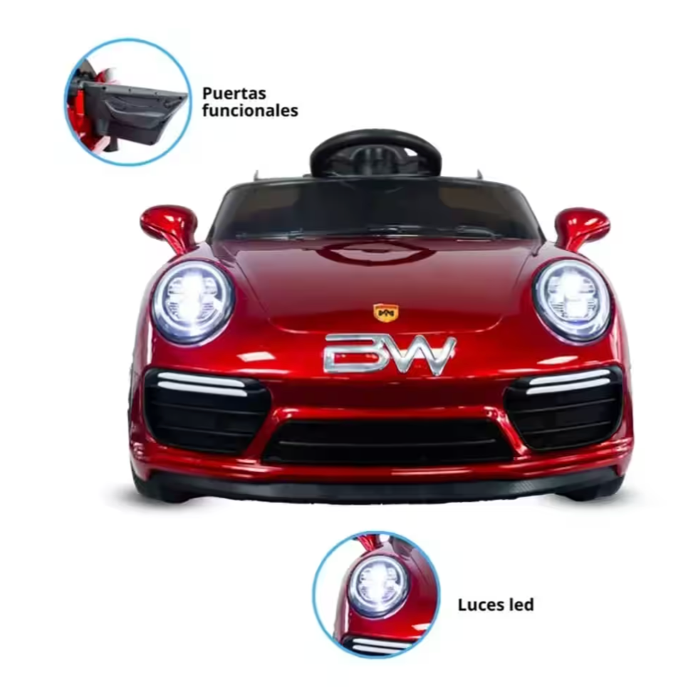718 Cayman Red 6V Prinsel | Carro Montable Infantil