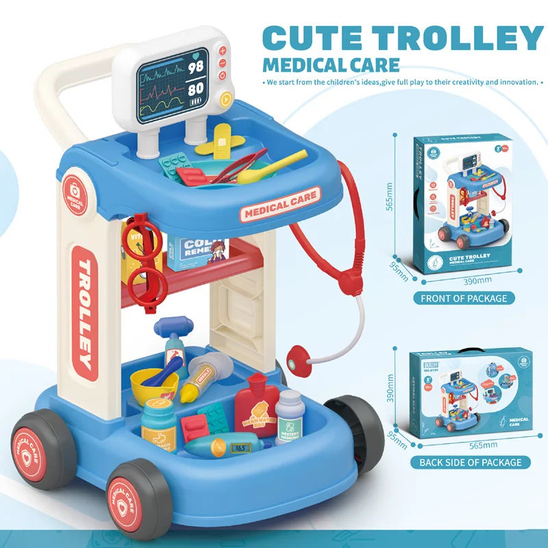 Set Médico Infantil con Carrito Cute Trolley Medical Care