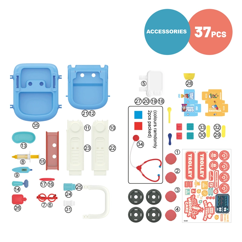 Set Médico Infantil con Carrito Cute Trolley Medical Care