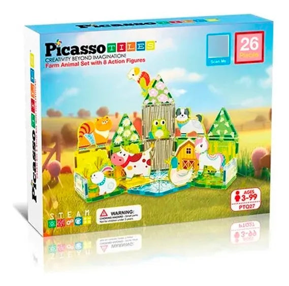 Set Magnético Animales de Granja 26 Piezas | Figuras y Juego STEM
