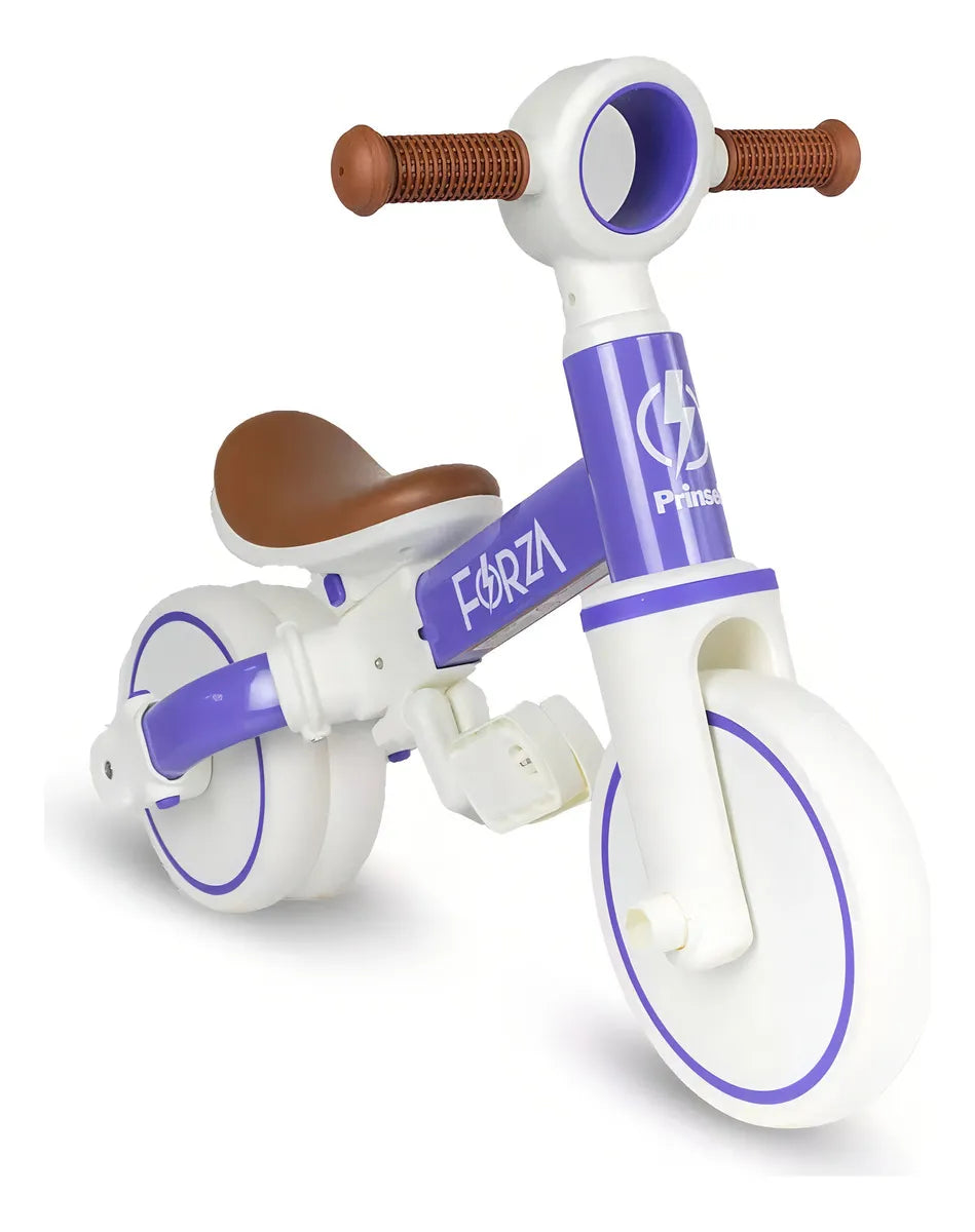 Triciclo 2 en 1 Forza Prinsel | Bicicleta Balance Blanco Lila