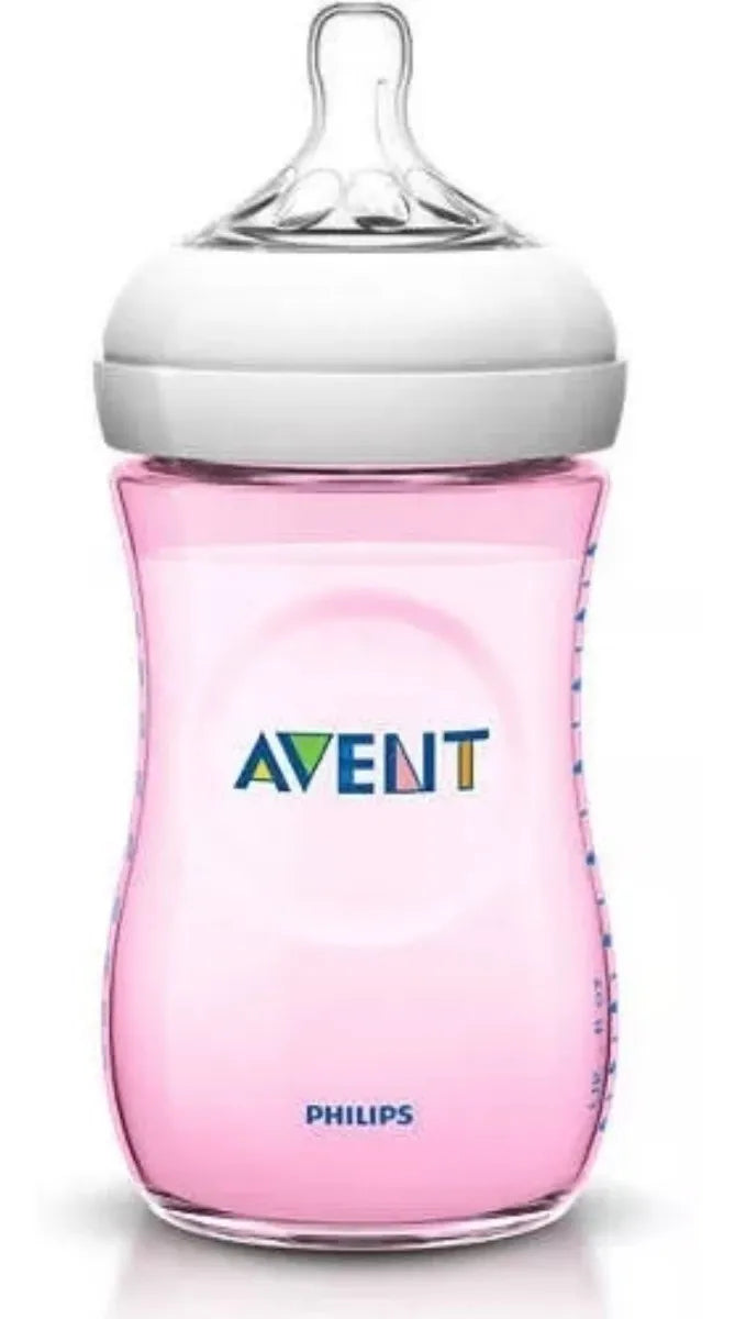 Biberón Philips Avent Natural Anticólico 260m/9 oz l Rosa