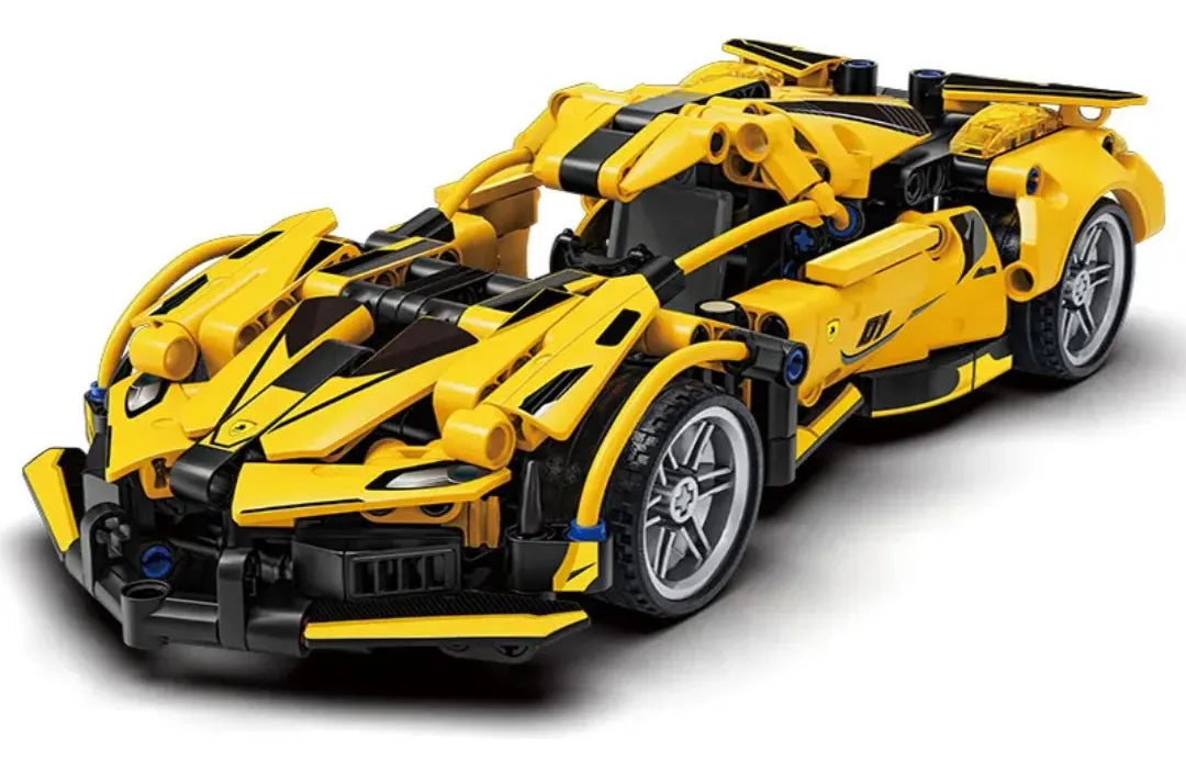 Bugatti Amarillo Armable | Set de Construcción 422 Piezas