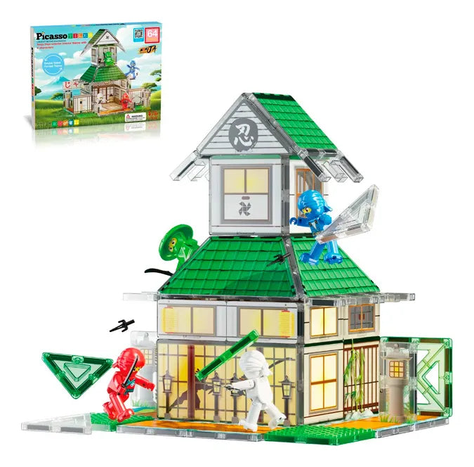 Set Magnético Ninja Dojo 64 Piezas PTQ07 | Juego de Construcción