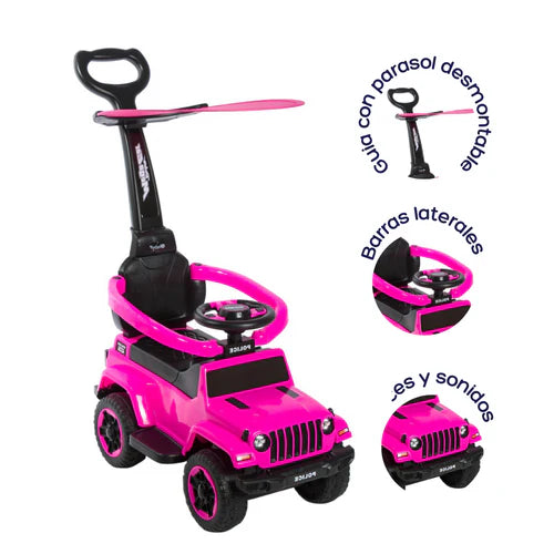 Push Car Prinsel Adventure Max Rosa | Montable con Sonidos y Luces
