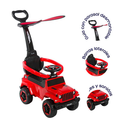 Push Car Prinsel Adventure Max Rojo | Montable con Sonidos y Luces