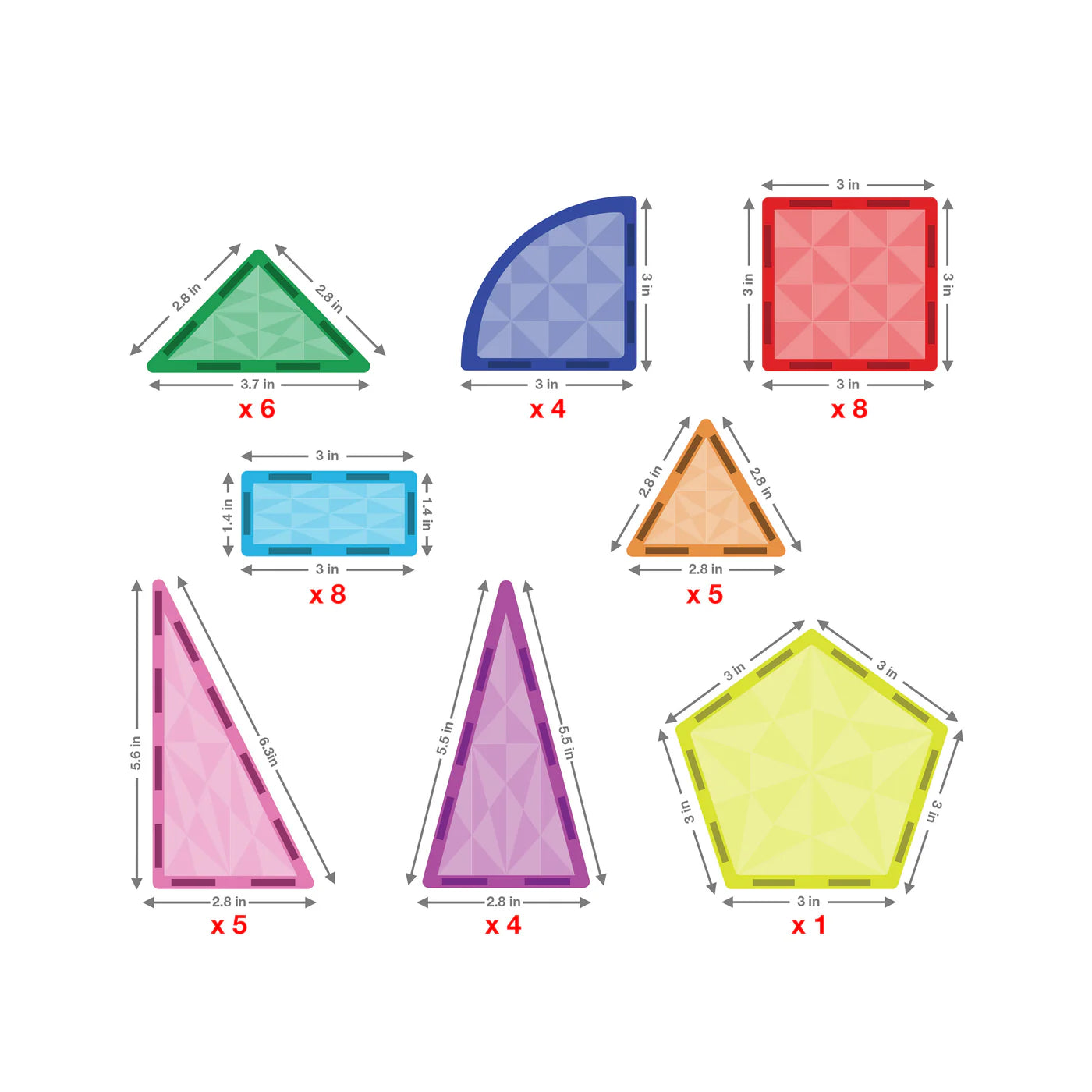 Prism Set Magnético 41 Piezas | Bloques de Construcción STEM