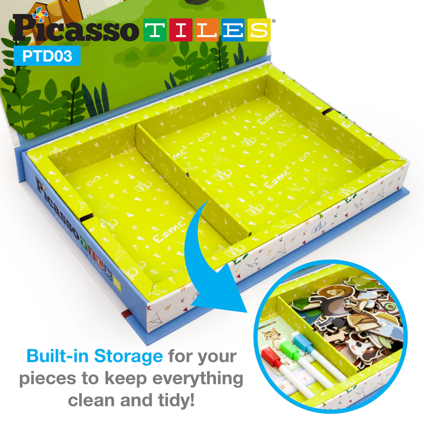 Set Magnético 112 Piezas Animales + Tablero de Dibujo