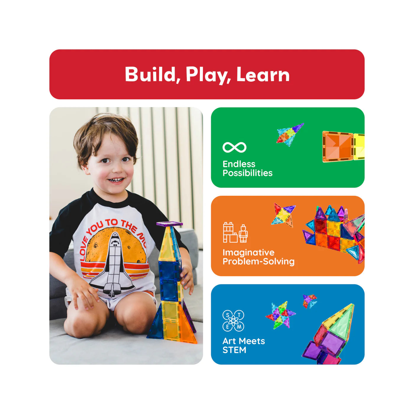 Set Magnético 40 Piezas PTM40 | Construcción Mini Diamond STEM