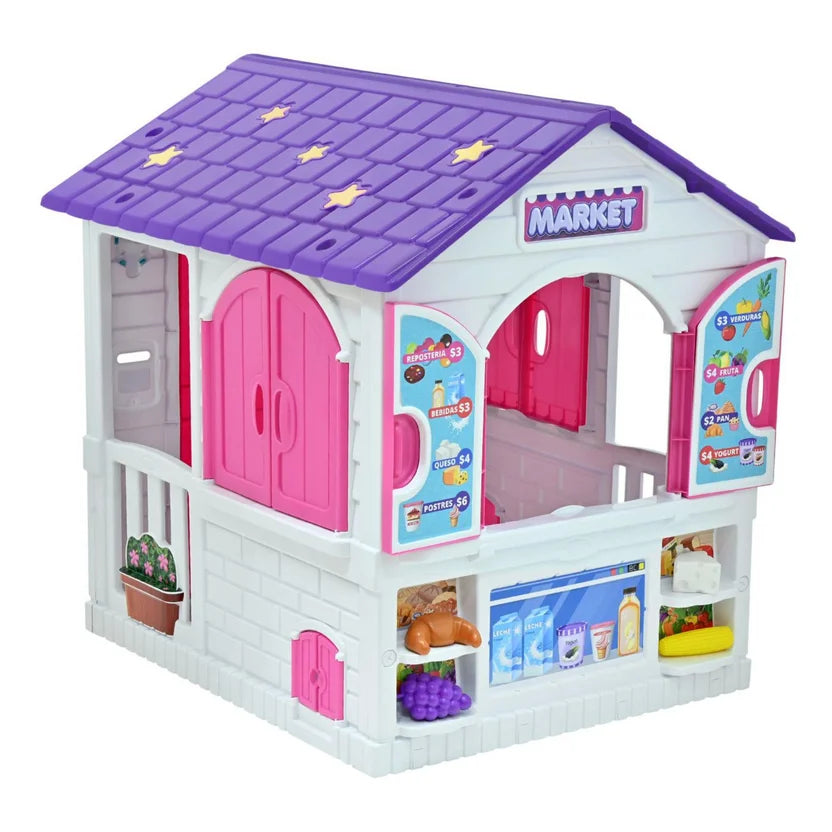 Playhouse 2 en 1 Prinsel | Casita y Supermercado Infantil