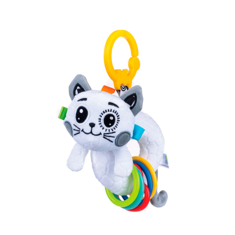 Peluche Colgante Sensorial Gato Sonajero – Balibazoo