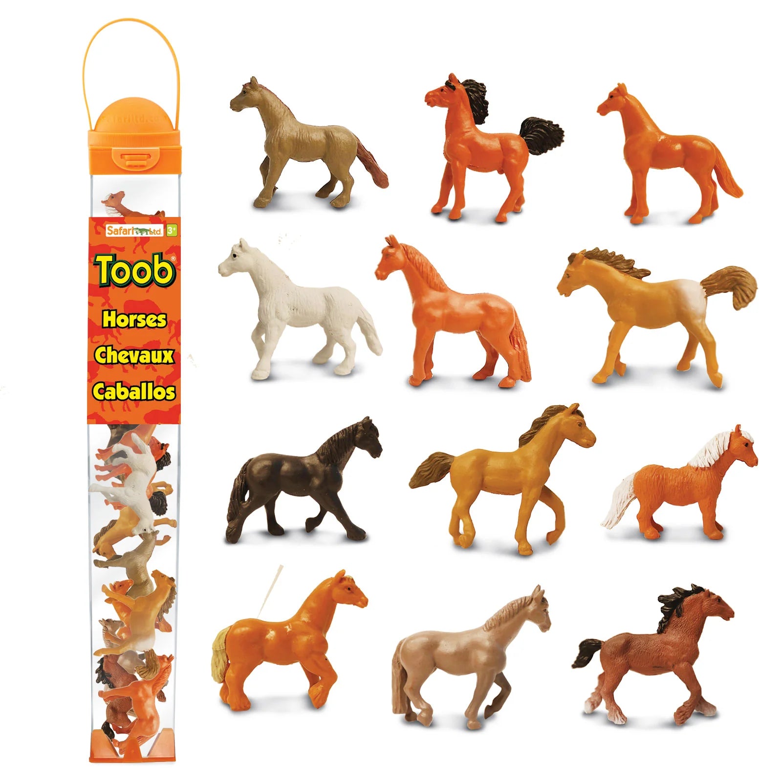 Tubo Horses Safari | Juguete Educativo de Caballos en Miniatura