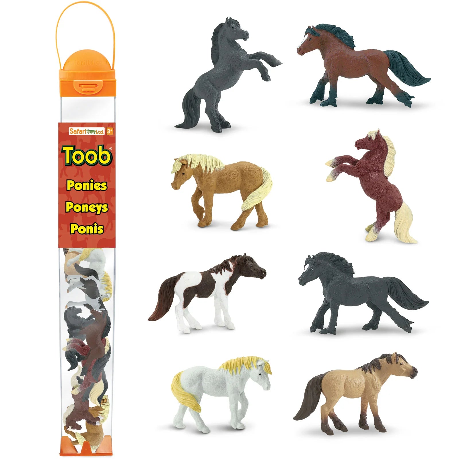 Tubo Ponies Safari | Juguete Educativo de Caballos en Miniatura