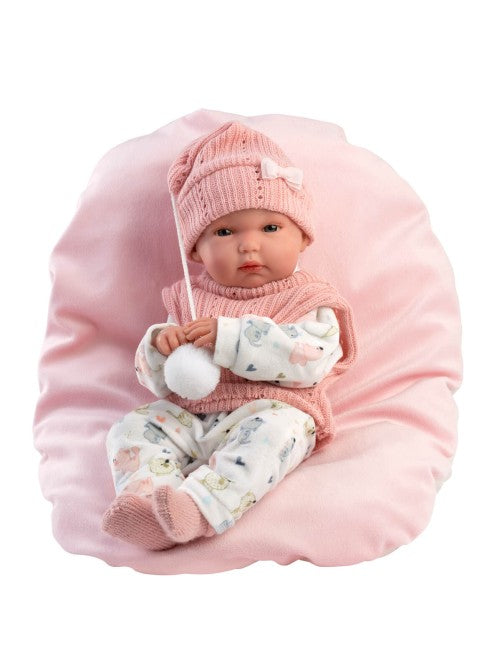 Muñeca Llorens Bimba 35 cm | Recién Nacida con Conjunto Gatitos