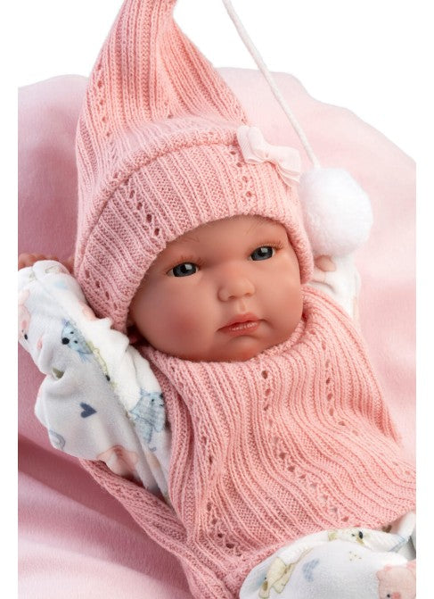 Muñeca Llorens Bimba 35 cm | Recién Nacida con Conjunto Gatitos