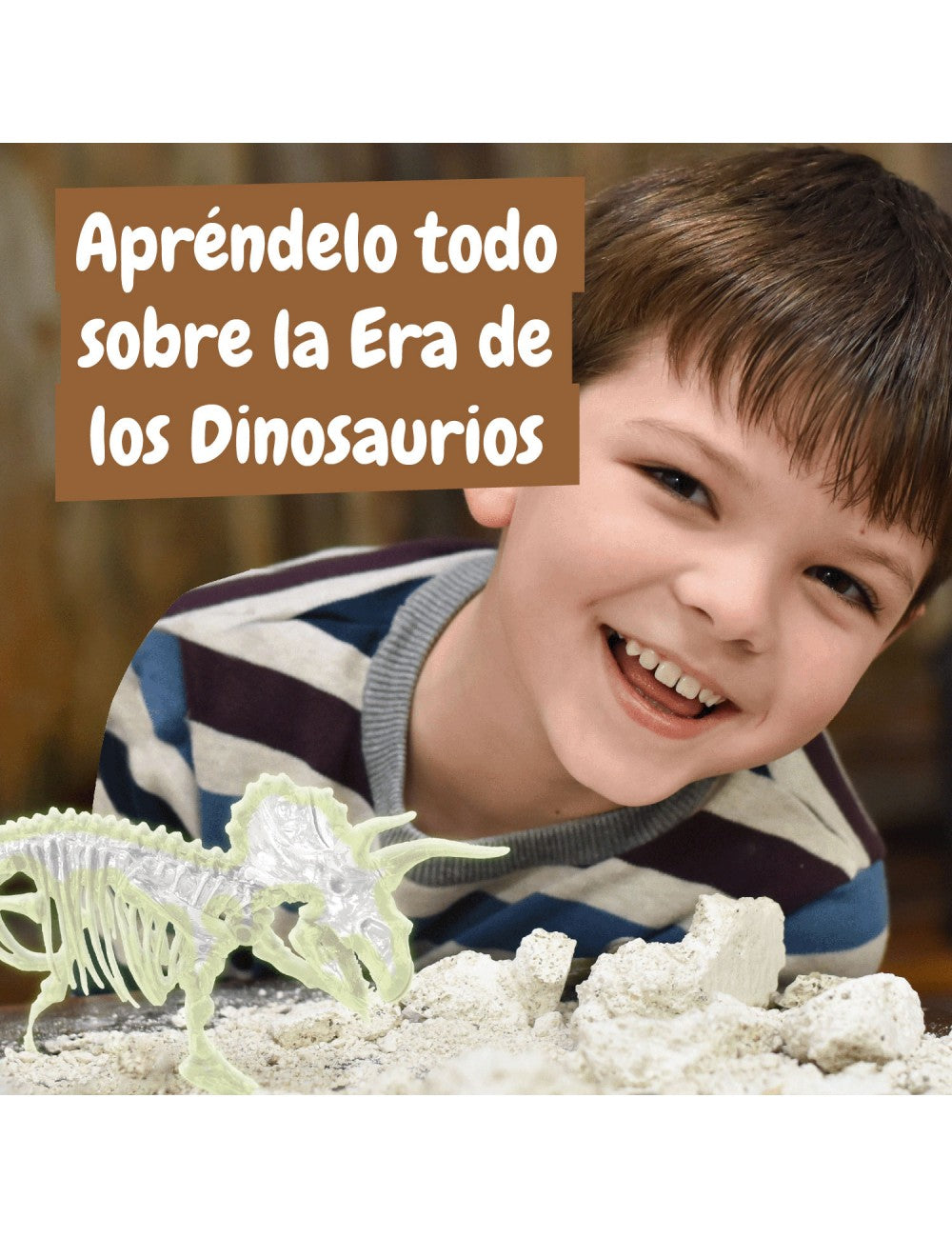 Excavaciones Triceratops Brilla en la Oscuridad – Descubre Tu Dinosaurio