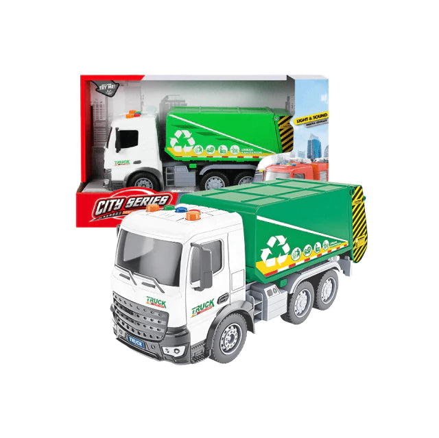 Camión de Basura City Series con Luces y Sonido | Juguete Realista