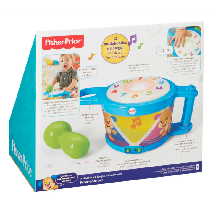 Fisher-Price Tambor Canta Conmigo | Juguete Bebé Musical