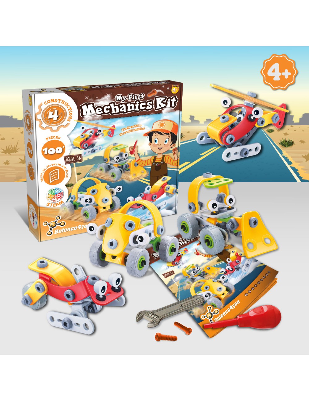 Mi Primer Kit de Mecánica 4 en 1 | Juego Educativo Science4you