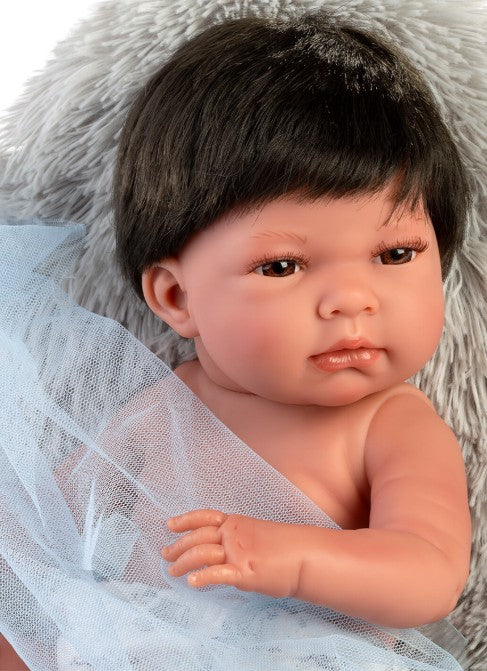 Muñeco Recién Nacido Nico con Cojín Gris 40 cm | Llorens – RAV Toys