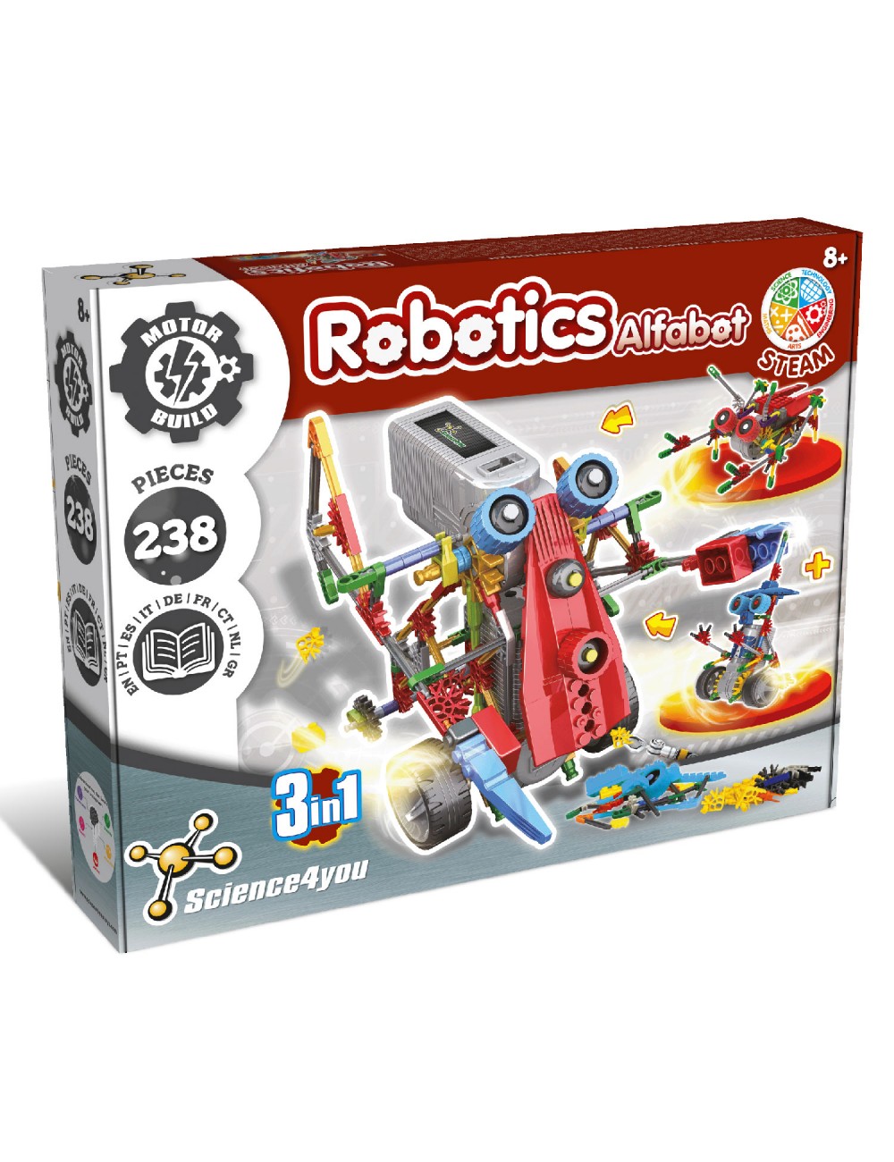 Robotics Alfabot 3 en 1 Science4you – Construye Tres Robots