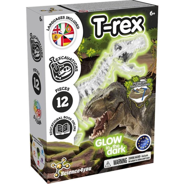 Excavaciones T-Rex Brilla en la Oscuridad – Descubre Tu Dinosaurio